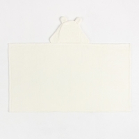 Полотенце с капюшоном Крошка Я, цвет белый, 67х120 см, 100% п/э, 280 г/м2