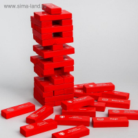 Игра Падающая башня "Для настоящих героев", Человек-паук, 54 бруска Игра Падающая башня "Для настоящих героев", Человек-паук, 54 бруска