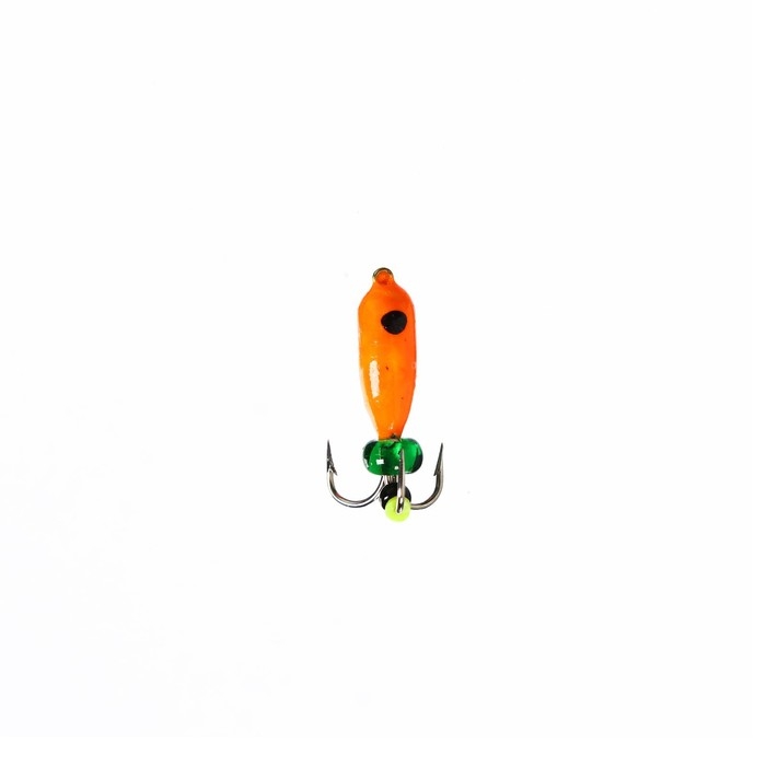 Мормышка Чёртик оранжевый, чёрный глаз, вес 1.3 г