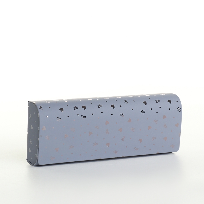 Футляр для очков на хлопушке, длина 15,5 см, цвет голубой Футляр для очков на хлопушке, длина 15,5 см, цвет голубой