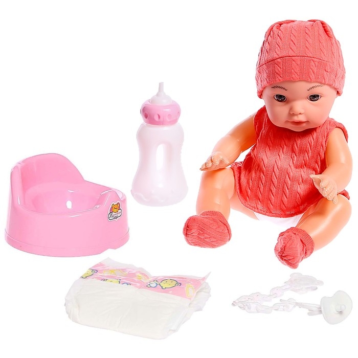 Пупс &laquo;Мой малыш&raquo; с аксессуарами, пьёт, писает, звуковые функции, МИКС