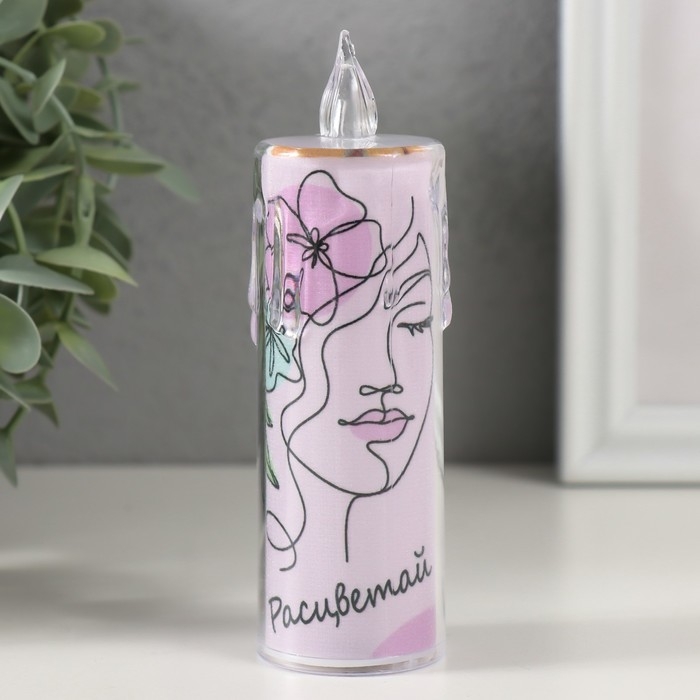 Ночник "Свеча" (Лицо)  3хLR1130 3,8х3,8х12см