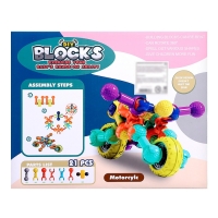 Конструктор шарнирный &laquo;Мотоцикл&raquo;, 21 деталь