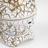 Световой прибор &laquo;Яйцо динозавра&raquo; 10 см, динамик, съёмная полусфера, свечение RGB, пульт ДУ, USB, белый