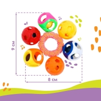 Погремушка - браслет &laquo;На ручку&raquo;, 6 бубенчиков, цвет МИКС, Крошка Я