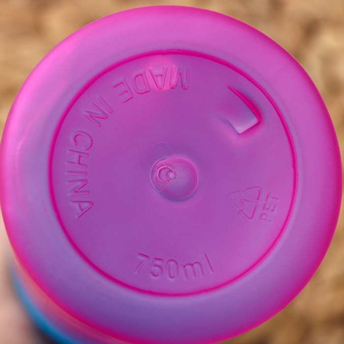 Бутылка с трубочкой Доляна &laquo;Градиент&raquo;, 700 мл, 25&times;7&times;8 см, цвет МИКС