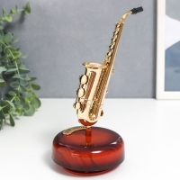 Сувенир музыкальный механический "Саксофон" 9,5х9,5х20 см Сувенир музыкальный механический "Саксофон" 9,5х9,5х20 см