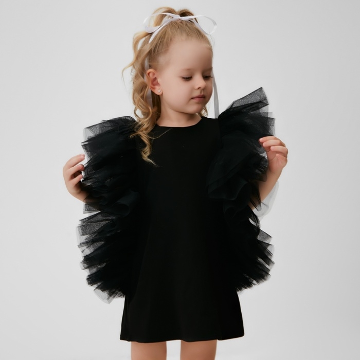 Платье для девочки MINAKU: PartyDress цвет чёрный, рост 140