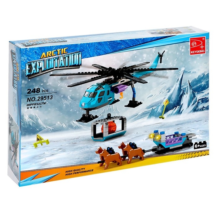 Конструктор Арктика &laquo;Вертолёт и упряжка&raquo;, 248 деталей