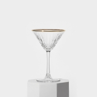 Набор стеклянных фужеров Elysia, 220 мл, 4 шт, золотая кайма Набор стеклянных фужеров Elysia, 220 мл, 4 шт, золотая кайма