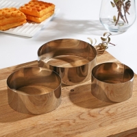 Набор форм для выкладки и выпечки «Круг» KONFINETTA, 3 шт, d=8 см, d=10 см, d=12 см, цвет серебристый Набор форм для выкладки и выпечки «Круг» KONFINETTA, 3 шт, d=8 см, d=10 см, d=12 см, цвет серебристый