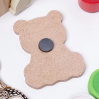 Раскраска-магнит "Мишка", многоразовая, 8х6,5 см