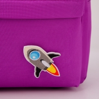 Рюкзак школьный текстильный &laquo;Космос&raquo;, 37 х 33 х 13 см, с липучками, фиолетовый