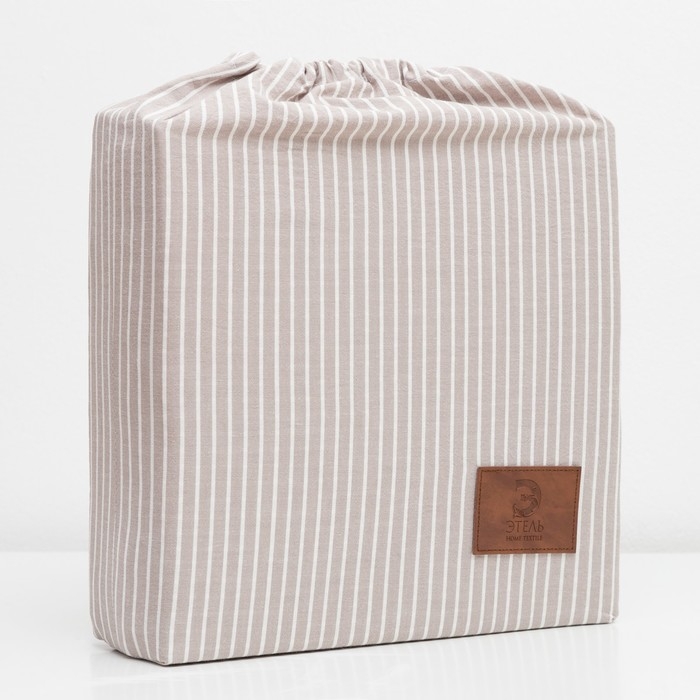 Постельное бельё Этель &laquo;Полоски&raquo; 2 сп, размер 180х210 см, 220х240 см, 50х70 см-2шт, цвет бежевый, 100% жатый хлопок, 140г