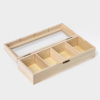 Ящик для хранения чайных пакетиков Доляна «Ахмадабад», 4 ячейки, 25×9,5×6,5 см Ящик для хранения чайных пакетиков Доляна «Ахмадабад», 4 ячейки, 25×9,5×6,5 см