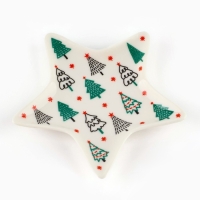 Новый год. Подставка под чайный пакетик &laquo;Зимний лес&raquo;, 8.7 х 8.7 см