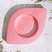 Подсвечник "Глаз. Мрамор"  из гипса, 14,5х9,5х2см,розовый