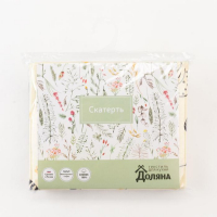 Скатерть пасхальная, Доляна Сhicken farm 220х144 см, 100% хлопок, 164 г/м2
