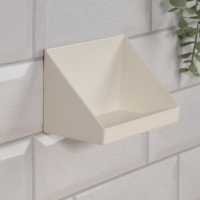 Органайзер для хранения &laquo;BASIC&raquo;, навесной, 1 секция, с клеевой основой, 8,5 &times; 8 &times; 11,5 см, цвет белый