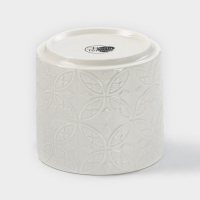 Банка для хранения сыпучих продуктов BellaTenero «Листья», 300 мл, d=8,5 см, с бамбуковой крышкой, фарфоровая, цвет белый Банка для хранения сыпучих продуктов BellaTenero «Листья», 300 мл, d=8,5 см, с бамбуковой крышкой, фарфоровая, цвет белый