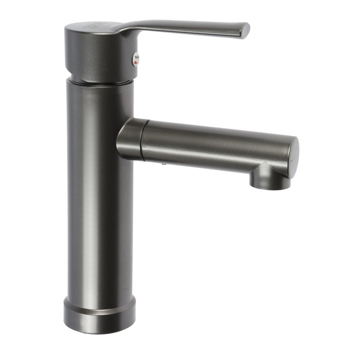 Смеситель для раковины ZEIN Z3694, однорычажный, поворотный излив высотой 9 см, графит Смеситель для раковины ZEIN Z3694, однорычажный, поворотный излив высотой 9 см, графит