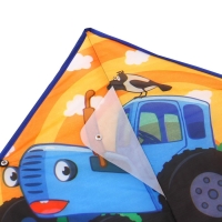 Воздушный змей &laquo;По полям&raquo;, Синий трактор, 50х80 см