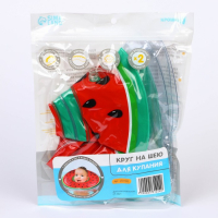 Круг для плавания новорожденных на шею «Арбузик», надувной, с ручками, Крошка Я Круг для плавания новорожденных на шею «Арбузик», надувной, с ручками, Крошка Я