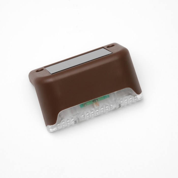 Садовый светильник на солнечной батарее, 8 &times; 4.5 &times; 4.5 см, 1 LED, свечение тёплое белое, коричневый