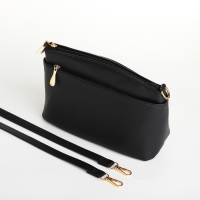 Сумка женская кросс-боди на молнии, цвет чёрный