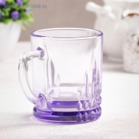 Кружка стеклянная «Джем», 280 мл, цвет фиолетовый Кружка стеклянная «Джем», 280 мл, цвет фиолетовый