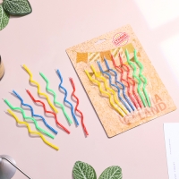 Свечи для торта, набор 8 шт, витые, 17 см Свечи для торта, набор 8 шт, витые, 17 см