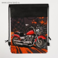 Мешок для обуви «Мотоцикл» непромокаемое полотно 30 х 40 см Мешок для обуви «Мотоцикл» непромокаемое полотно 30 х 40 см