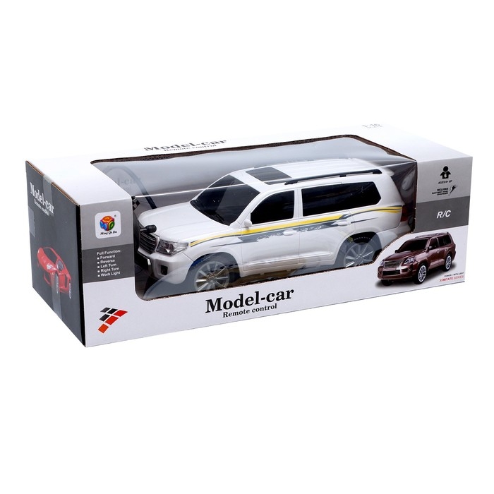 Джип радиоуправляемый &laquo;Крузер&raquo;, 1:16, свет, работает от батареек, цвет белый