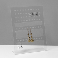 Подставка для серёг на 30 пар, 18×5×24 см, оргстекло 2 мм, В ЗАЩИТНОЙ ПЛЁНКЕ Подставка для серёг на 30 пар, 18×5×24 см, оргстекло 2 мм, В ЗАЩИТНОЙ ПЛЁНКЕ