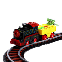 Железная дорога &laquo;Останови крушение&raquo;, 2 поезда, ж/д стрелка, работает от батареек, свет и звук