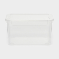 Ящик для хранения с крышкой «Кристалл XS Plus», 16 л, 38,9×27,5×21,5 см, цвет прозрачный Ящик для хранения с крышкой «Кристалл XS Plus», 16 л, 38,9×27,5×21,5 см, цвет прозрачный