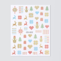 Новый год! Наклейки для ногтей &laquo;Зимний орнамент&raquo;, цвет разноцветный