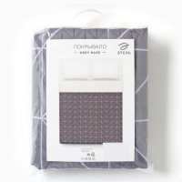 Покрывало "Этель" 2 сп Grey haze, 180х210&plusmn;5 см, микрофибра