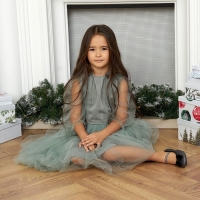 Платье для девочки нарядное KAFTAN, рост 134-140 см (36), цвет зелёный