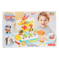 Конструктор винтовой &laquo;Юный мастер&raquo;, 6 в 1, в чемодане, с электрическим шуруповёртом