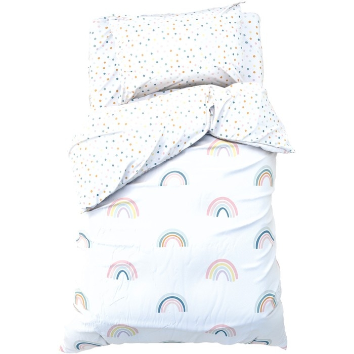 Постельное бельё Этель 1,5 сп Pretty rainbows, 143х215 см, 150х214 см, 50х70 см -1 шт, 100% хл, бязь Постельное бельё Этель 1,5 сп Pretty rainbows, 143х215 см, 150х214 см, 50х70 см -1 шт, 100% хл, бязь