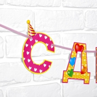 Гирлянда на ленте &laquo;С Днём Рождения!&laquo;, девочке, длина 250 см