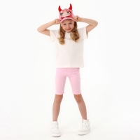 Кепка детская для девочки &laquo;Чертенок&raquo; аниме с заколками, р-р 52-54 5-7 лет