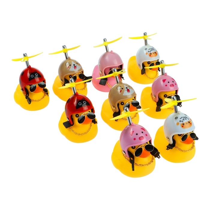 Утка с пропеллером на панель авто с пищалкой, набор 9 шт Утка с пропеллером на панель авто с пищалкой, набор 9 шт