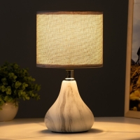 Настольная лампа "Канон" 1хE14 белый-серый 15х15х28 см RISALUX Настольная лампа "Канон" 1хE14 белый-серый 15х15х28 см RISALUX