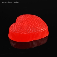 Фигурное мыло "Сердечко вязаное" красное 70гр