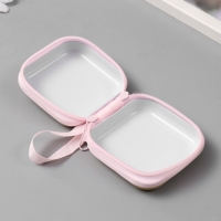 Шкатулка металл на молнии "Апельсиновый котик" 7х7х3,3 см Шкатулка металл на молнии "Апельсиновый котик" 7х7х3,3 см