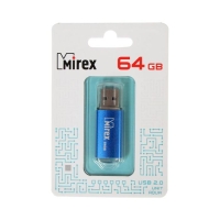 Флешка Mirex UNIT AQUA, 64 Гб, USB2.0, чт до 25 Мб/с, зап до 15 Мб/с, синяя Флешка Mirex UNIT AQUA, 64 Гб, USB2.0, чт до 25 Мб/с, зап до 15 Мб/с, синяя