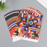 Бумага для скрапбукинга "Color geometry" плотность 180 гр набор 10 шт 15,5х17 см Бумага для скрапбукинга "Color geometry" плотность 180 гр набор 10 шт 15,5х17 см