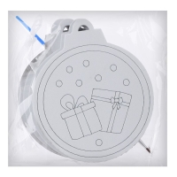 Ёлочное украшение под раскраску &laquo;Подарок&raquo; 4 шт., кисть